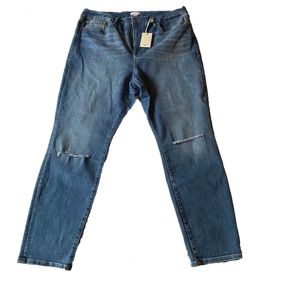 NWT Good American Good Legs Distressed Skinny Jeans Size 22 - Picture 2 of 15